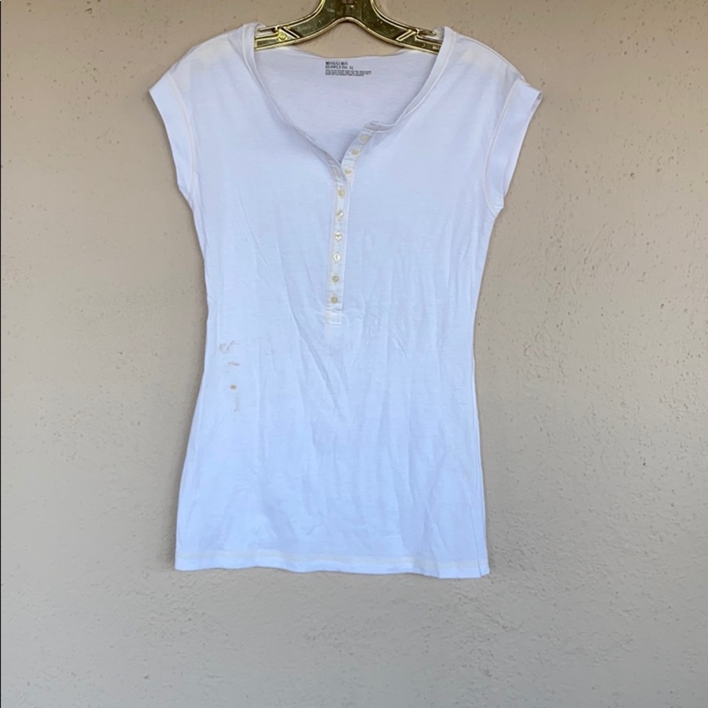White Button up Mossimo Sleeveless Top